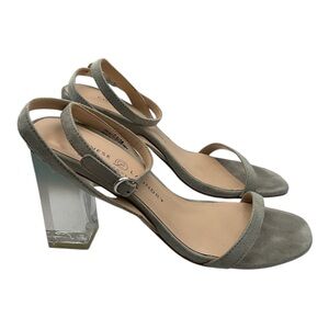 Chinese Laundry Women's Gray Sandals clear heel size‎ 7.5